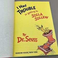Vintage I Had Trouble In Getting To Solla Sollew Dr Seuss Random House HC Cream