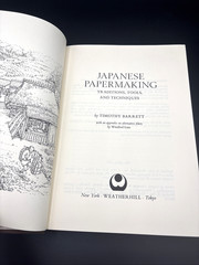 Japanese Papermaking Hardcover 1983 First Edition Weatherhill Timothy Barrett
