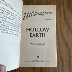 INDIANA JONES AND THE HOLLOW EARTH PAPERBACK BOOK 1997 Max McCoy Bantam Books
