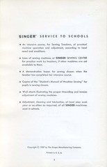 SINGER Teacher’s Textbook of Machine Sewing Manual – COIL BOUND – TOUGH COVERING