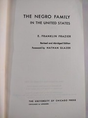The Negro Family in the United States by Edward Franklin Frazier