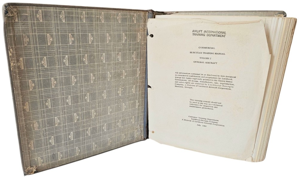 RARE: COMMERCIAL HERCULES TRAINING MANUAL VOLUME 1-7 GENERAL AIRCRAFT JULY 1966
