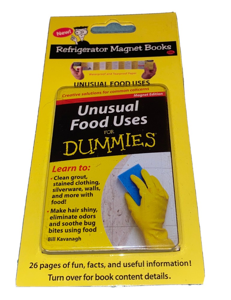 *NEW*Refrigerator Magnet Books*BOOK FOR DUMMIES*Unusual Food Uses*26 Pages*