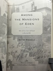 1st,signed by author, Among the Mansions of Eden by David Weddle (2003,HB)
