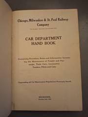 C M & St P Railway Co Chicago Milwaukee Paul Car Department Hand Book 1922