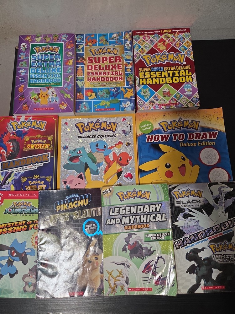 Lot Of 10 Pokémon Books – Stories, Drawing/Coloring & Handbooks