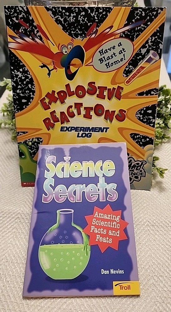 Scholastic Explosive Reactions Experiment Log + Science Secrets by Troll ~ NEW