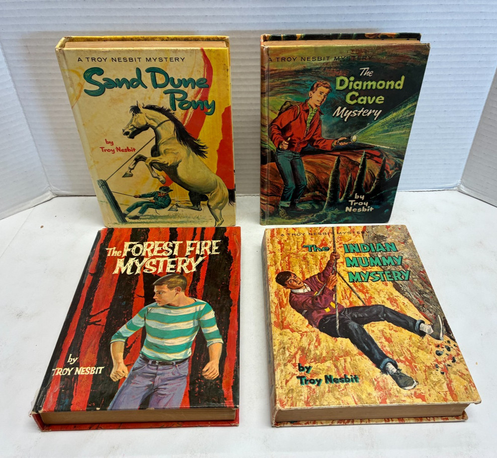 C5 (4) Vintage Troy Nesbit Illustrated Mystery Hardback Books Whitman