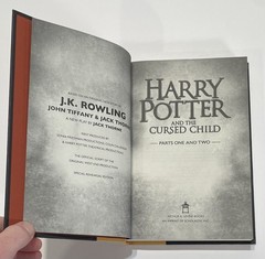 First Edition HARRY POTTER AND THE CURSED CHILD Hardcover 1st Printing SCRIPT