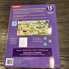 Set of 4,Highlights Kindergarten Success 15 Minutes a Day Learning Fun Workbooks