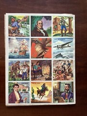 THE GOLDEN PLAY BOOK OF AMERICAN HISTORY STAMPS – STAPLED STAMPS, LOOSE PAGES