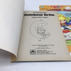Rainbow Brite Coloring Book + Sticker Fun Golden Books Vtg 1984-85 UNUSED NOS