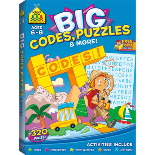 Big Codes, Puzzles & More – Paperback By Staff, School Zone – GOOD
