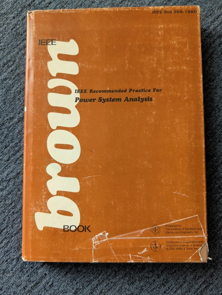 IEEE 399-1990 BROWN for Industrial and Commercial Power Systems Analysis,