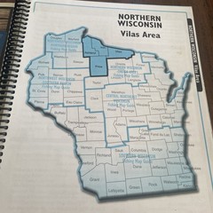 Sportsmans Connection Northern Wisconsin Vilas Area Fishing Map Guide