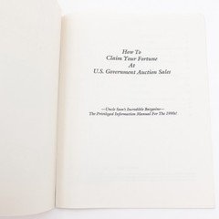 How to Make Money with US Government Auctions and Surplus 1990 PB 44 pages VGUC