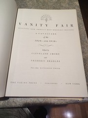 Vanity Fair, A Cavalcade of the 1920s and 1930s, by Amory & Bradlee HC 1960