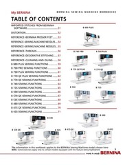 BERNINA Mastery Workbook Set Embroidery, Sewing, Presser Feet 880 790 770 500…