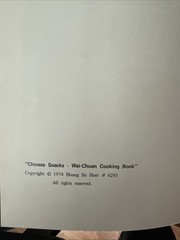Chinese Snacks Wei-Chuan Cooking Book Huang Su-Huei Hardcover Cookbook Nit