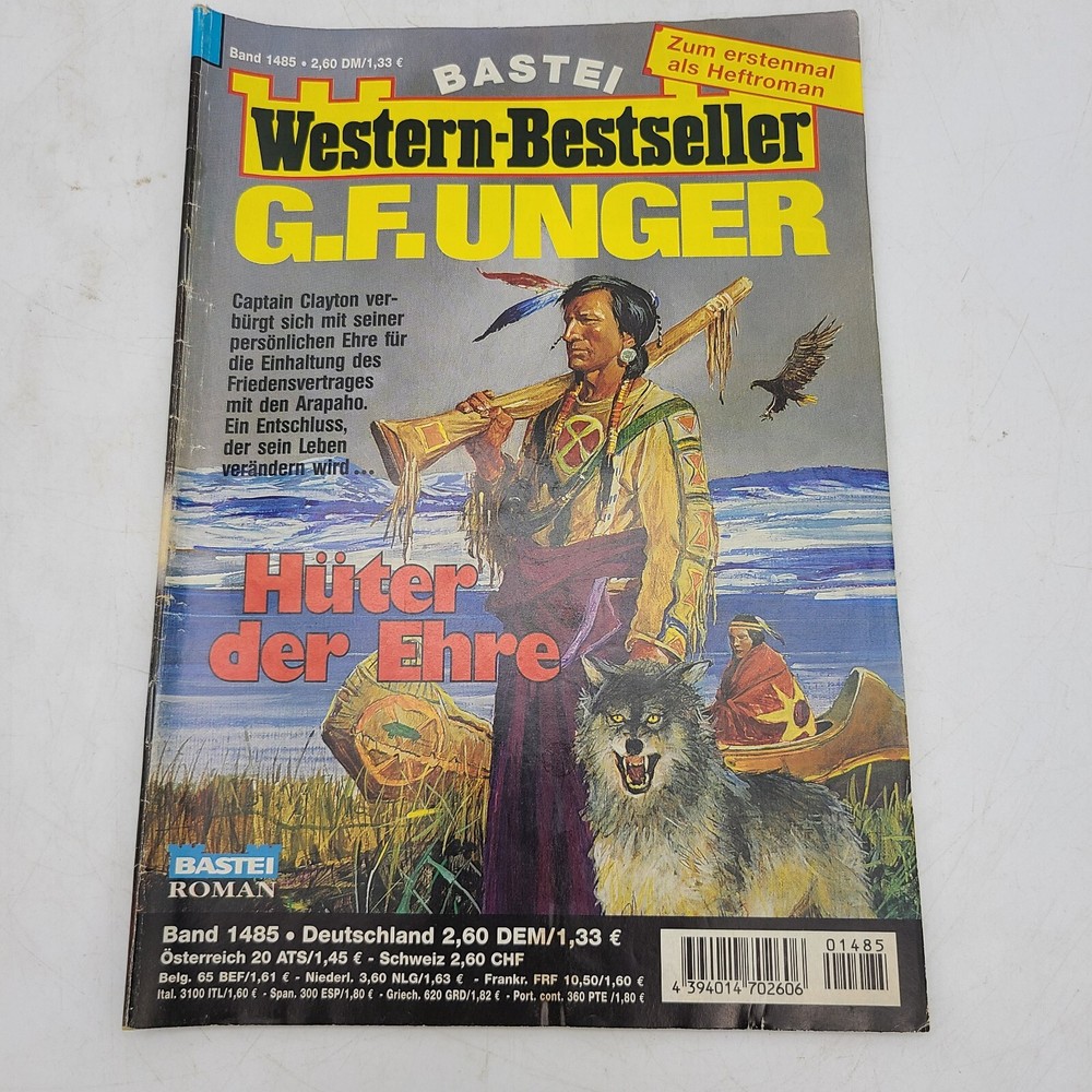 Huter Der Ehre BASTEI G.F Unger Pulp Fiction German Booklet Apache Indian