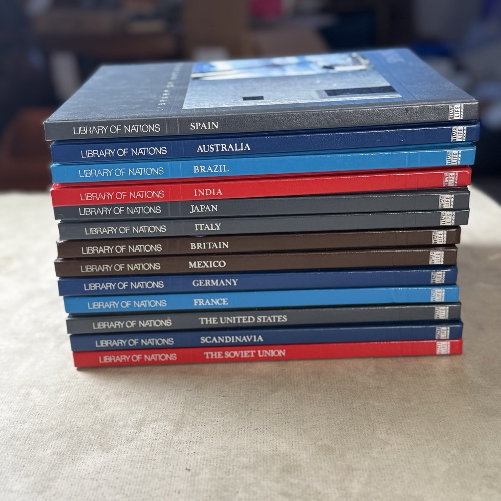 The Library of Nations 14 Volumes Time Life Hardcover Books Home School Library
