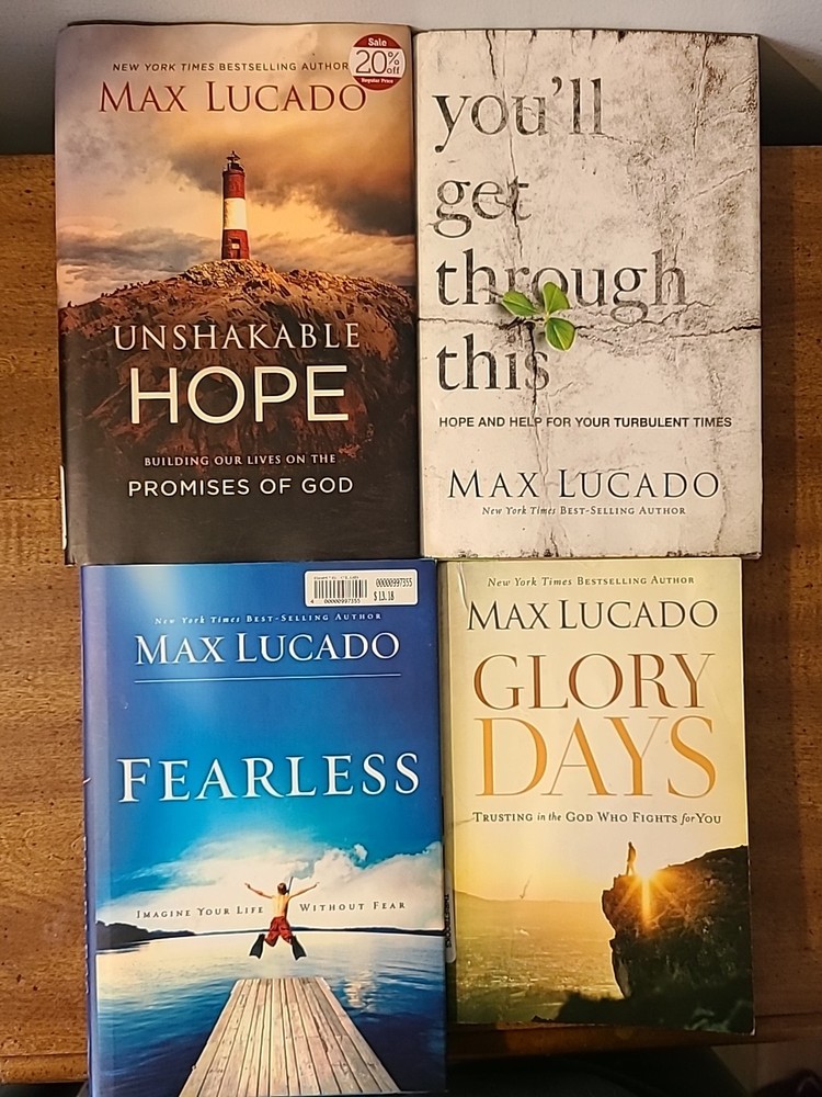 Lot Of 8 Max Lucado Books Christian Literature Good Condition