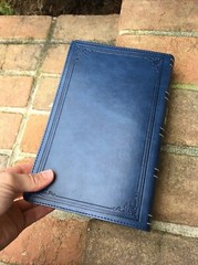 KJV Large Print Bible | Blue Faux Leather | Thumb-Indexed | King James Version