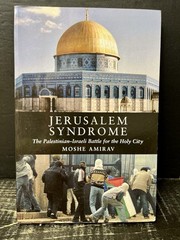 Jerusalem Syndrome:Palestinian-Israeli Battle for Holy City Amirav Near Fine Y1