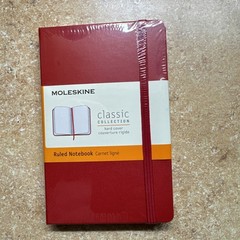 Moleskine Ruled Notebook, Hard Cover, 3.5″ x 5.5″ 192 Lined Pages Red