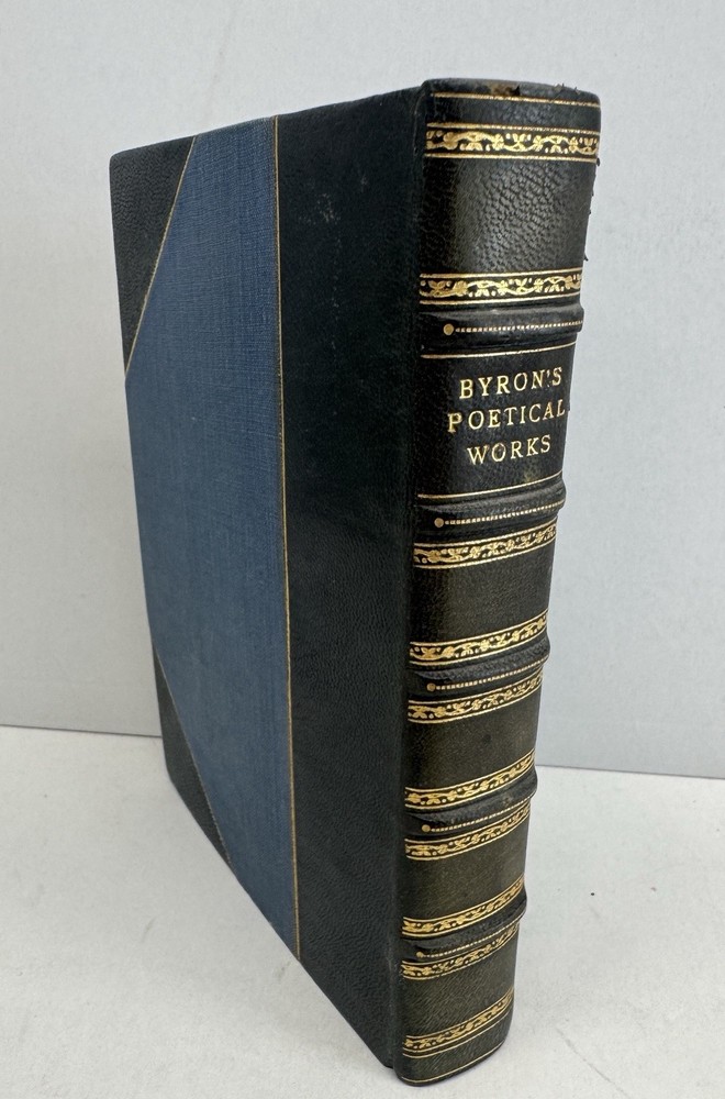 Lord Byron Poetical Works 1945 Oxford Univ Press Fine Leather Binding Gilt Spine