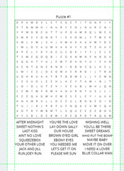Songs of the 60’s and 70’s Word Search: NEW, 6×9 in, 55 puzzles, 1320 words