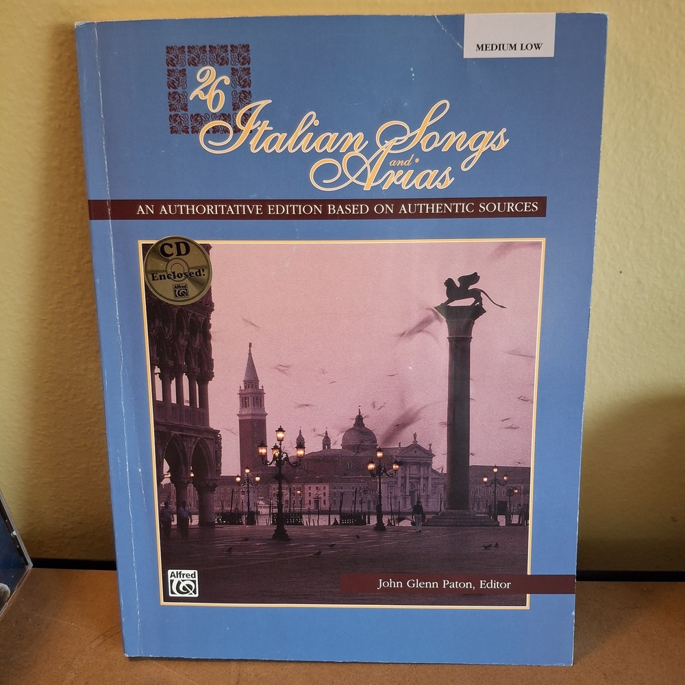 26 Italian Songs and Arias : Medium Low Voice, Book and CD Paperb