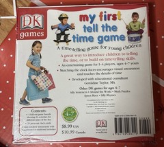 DK Games My First Tell The Time Game 2003 NEW SEALED Ages 4-7 Educational Clock