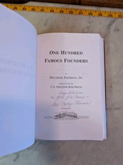 One Hundred Famous Founders Hardcover DJ Meldrim Thomson Jr. US History VG