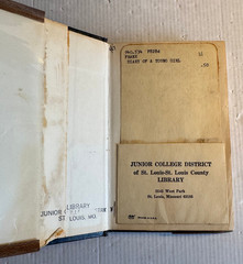 Diary of a Young Girl Anne Frank HCDJ Ex-Library Library Binding Pocket 1967