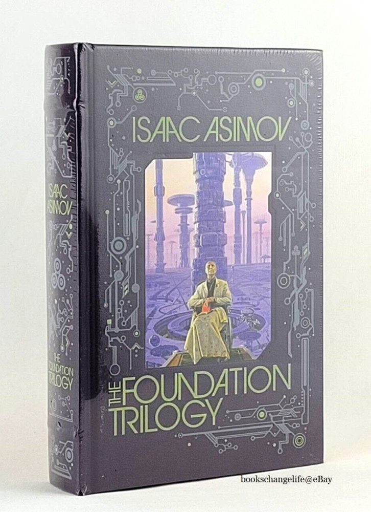 THE FOUNDATION TRILOGY Isaac Asimov Bonded Leather Gilded Ribbon Bookmark SEALED