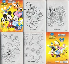 Lot of 3 Disney Mickey Mouse Coloring Books Activity – Children Kids Boys Girls