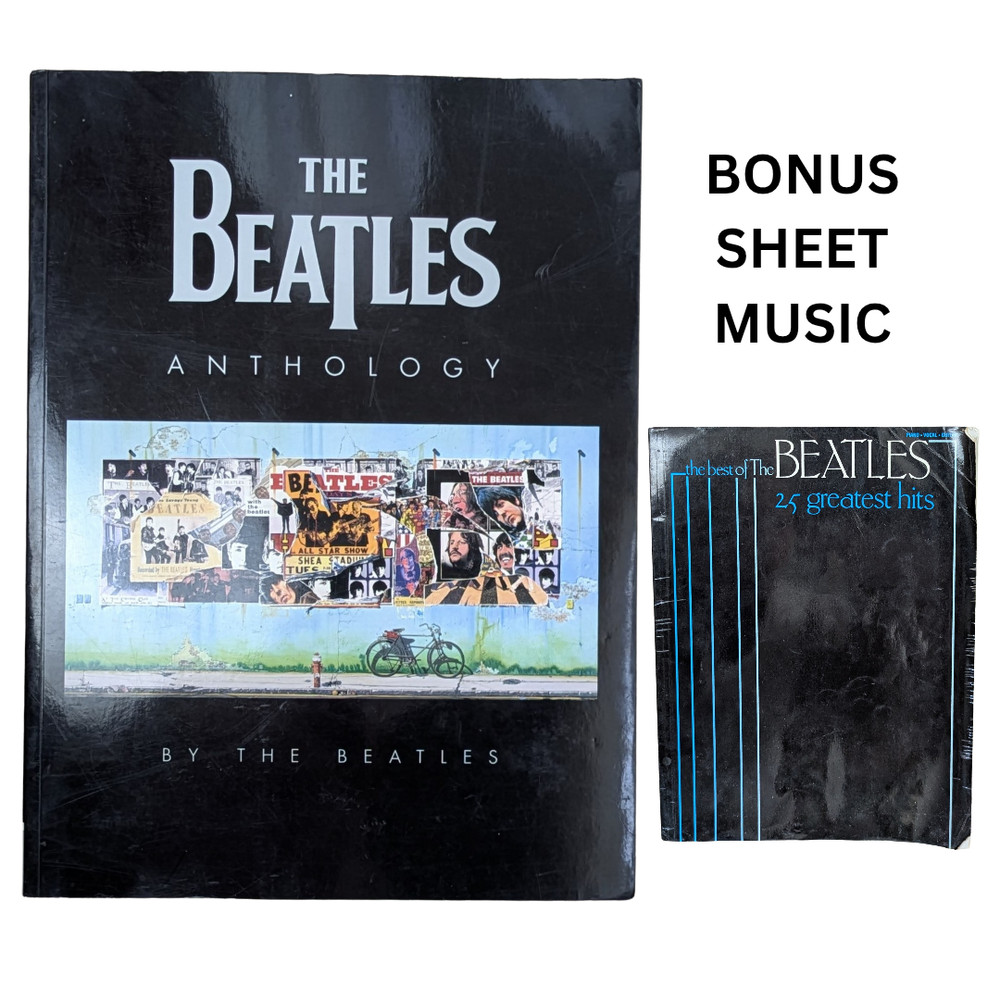The Beatles Anthology 2002 First Edition Paperback Large Book + Sheet Music Book
