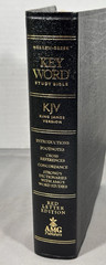 Hebrew Greek Key Word Study Bible KJV Genuine Leather Black AMG Publishers Box