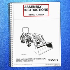KUBOTA LA1065A Assembly Instructions Manual – ROBUST WIRE BOUND – TOUGH COVERING