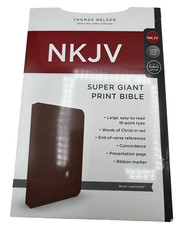 Super Giant Print Bible NKJV Imitation Leather Largest Print 16 point