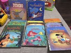 Vintage 1990s Disney Little Golden Books Lot of 11Lion King Aladdin & More NOS