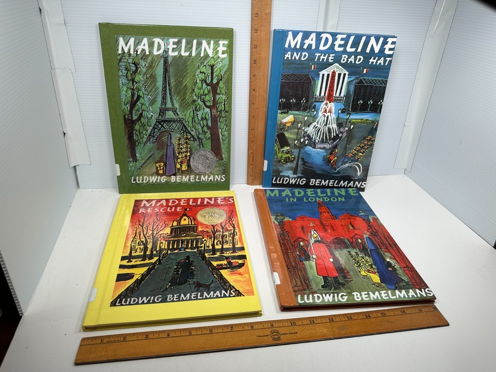 Madeline Series Lot of 4 Books ExLib Teacher Homeschool Reading HC Bemelmans