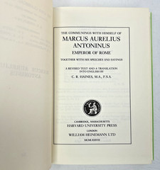 Marcus Aurelius Loeb Classical Library Hardcover Book Dust Jacket 1987 Edition