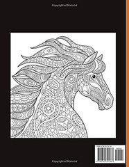 Horse coloring book for girls from 8-12 years old: Promotes creativity, relaxati
