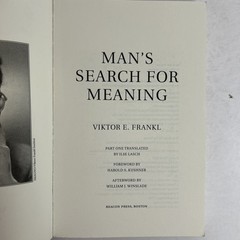 Man’s Search For Meaning by Viktor E. Frankl Paperback
