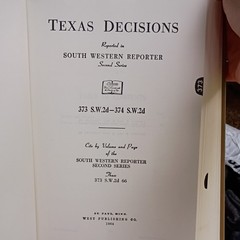 West Publishing South Western Reporter 2d 373-374 (1964) HC Texas Case Law