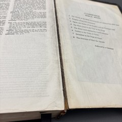 Vintage Holy Bible Black Hand-Grained Morocco Leather Lined Cambridge England