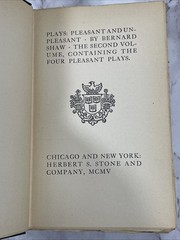 First Edition Bernard Shaw PLAYS: PLEASANT AND UNPLEASANT volume 2 only, 1898