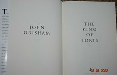 „THE KING OF TORTS,” Book By John Grisham, 1st Edition, 376 Pages, New, (c) 2003